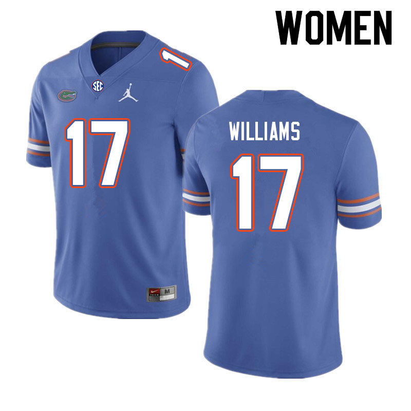 Women #17 Scooby Williams Florida Gators College Football Jerseys Sale-Royal